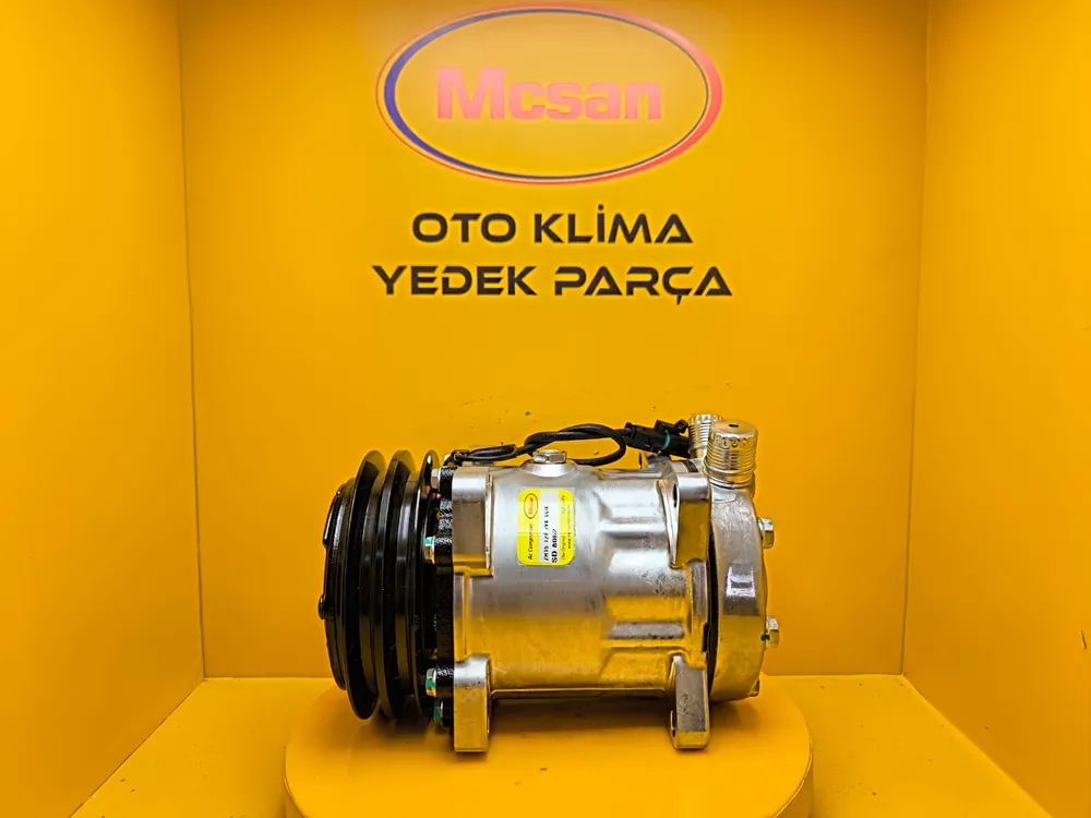 7H15 12v 2Vk Üstten Çıkış İnce Kalın Üniversal Klima Kompresörü SD8028 7H15 12v 2Vk Üstten Çıkış İnce Kalın Üniversal Klima Kompresörü SD8028 - Gorsel 1