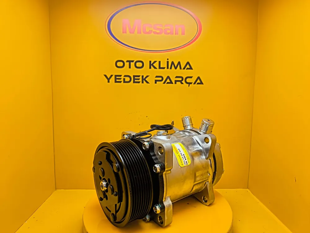 7H15 12v 8Pk Üstten Çıkış İnce Kalın Üniversal Klima Kompresörü SD8028 7H15 12v 8Pk Üstten Çıkış İnce Kalın Üniversal Klima Kompresörü SD8028 - Gorsel 2