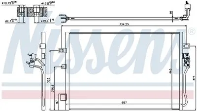 Fiat Freemont Dodge Journey 2008-2015 Klima Radyatörü Kondanser K68102117AA Fiat Freemont Dodge Journey 2008-2015 Klima Radyatörü Kondanser K68102117AA - Gorsel 3