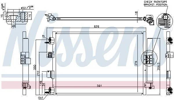 Ford Focus 3 2010-2020 Klima Radyatörü Kondanser DV6119710AB Ford Focus 3 2010-2020 Klima Radyatörü Kondanser DV6119710AB - Gorsel 3
