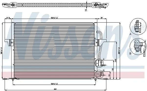 Ford Mondeo 1996-2000 Klima Radyatörü Kondanser 97BW19710AE Ford Mondeo 1996-2000 Klima Radyatörü Kondanser 97BW19710AE - Gorsel 3