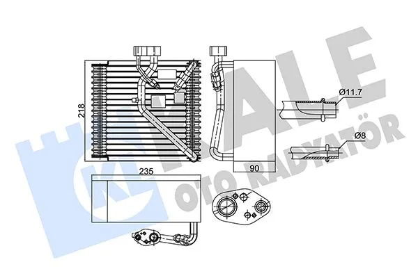 Hyundai Accent Excel 1994-2000 Klima Evaporatörü 97609-22000 Hyundai Accent Excel 1994-2000 Klima Evaporatörü 97609-22000 - Gorsel 5