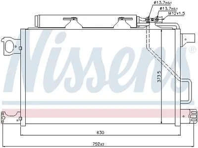 Mercedes C Serisi W203 - CLK 2000-2008 Klima Radyatörü Kondanser A2035000854 Mercedes C Serisi W203 - CLK 2000-2008 Klima Radyatörü Kondanser A2035000854 - Gorsel 3