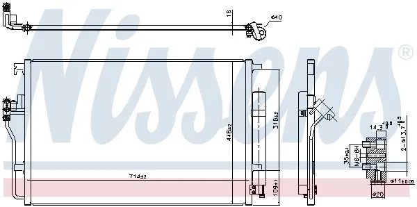 Mercedes Sprinter Volkswagen Crafter Klima Radyatörü Kondanser A9065000454 Mercedes Sprinter Volkswagen Crafter Klima Radyatörü Kondanser A9065000454 - Gorsel 3