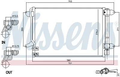 Volkswagen Jetta Beetle 2010-2019 Klima Radyatörü Kondanseer 5C0816411 Volkswagen Jetta Beetle 2010-2019 Klima Radyatörü Kondanseer 5C0816411 - Gorsel 3